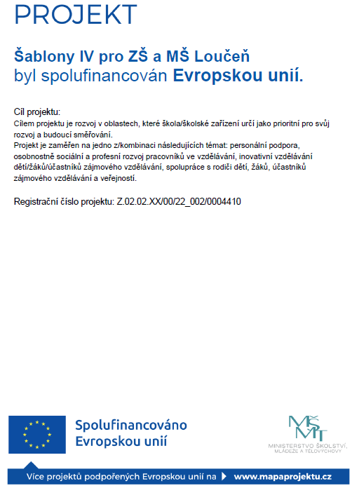 OP JAK I – Šablony IV pro ZŠ a MŠ Loučeň