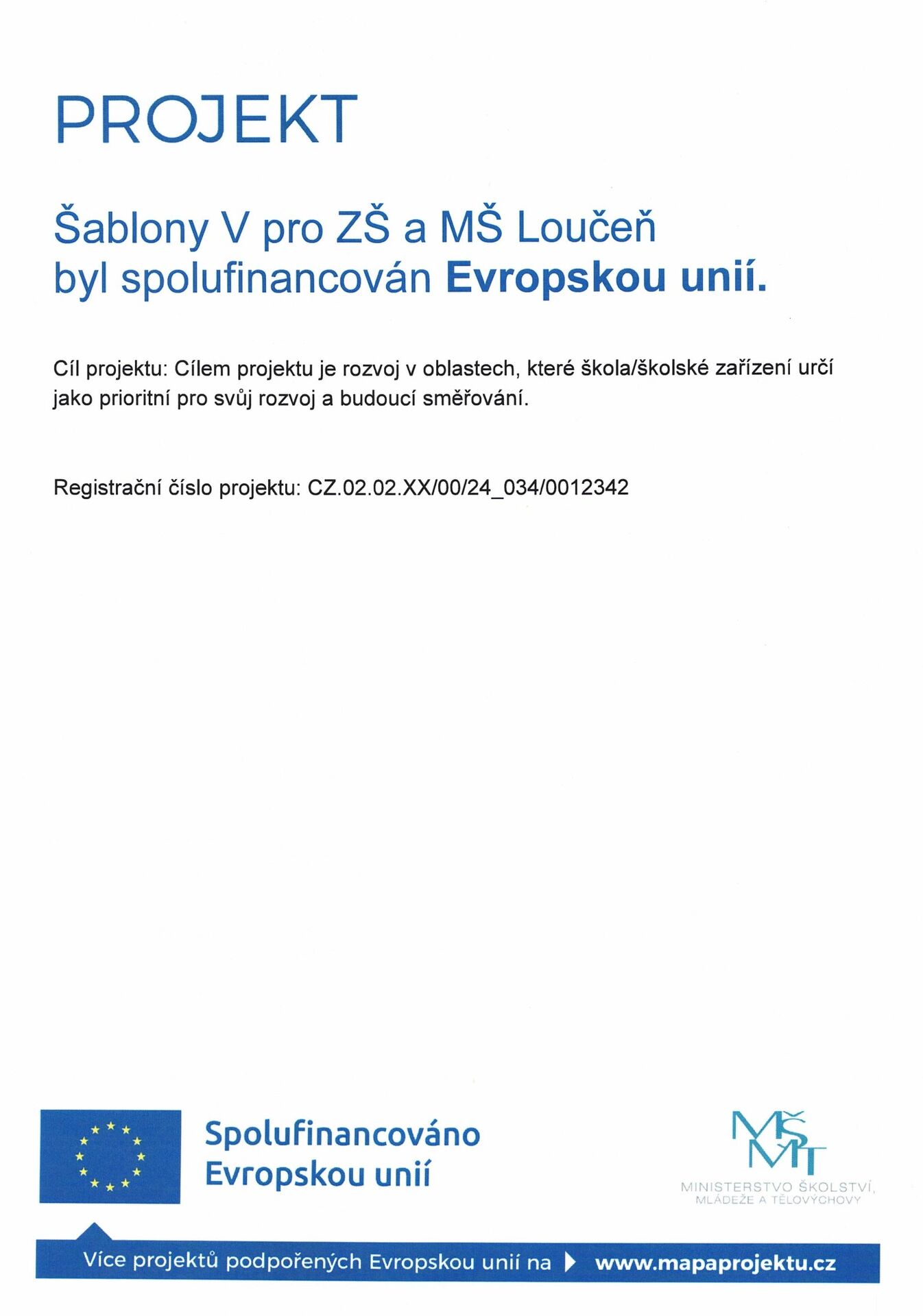 OP JAK II – Šablony V pro ZŠ a MŠ Loučeň